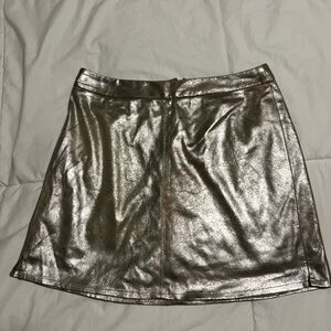 Metallic mini skirt